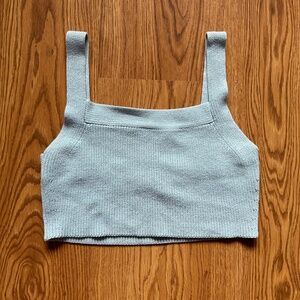 Aritzia Blue Knit Tank Top